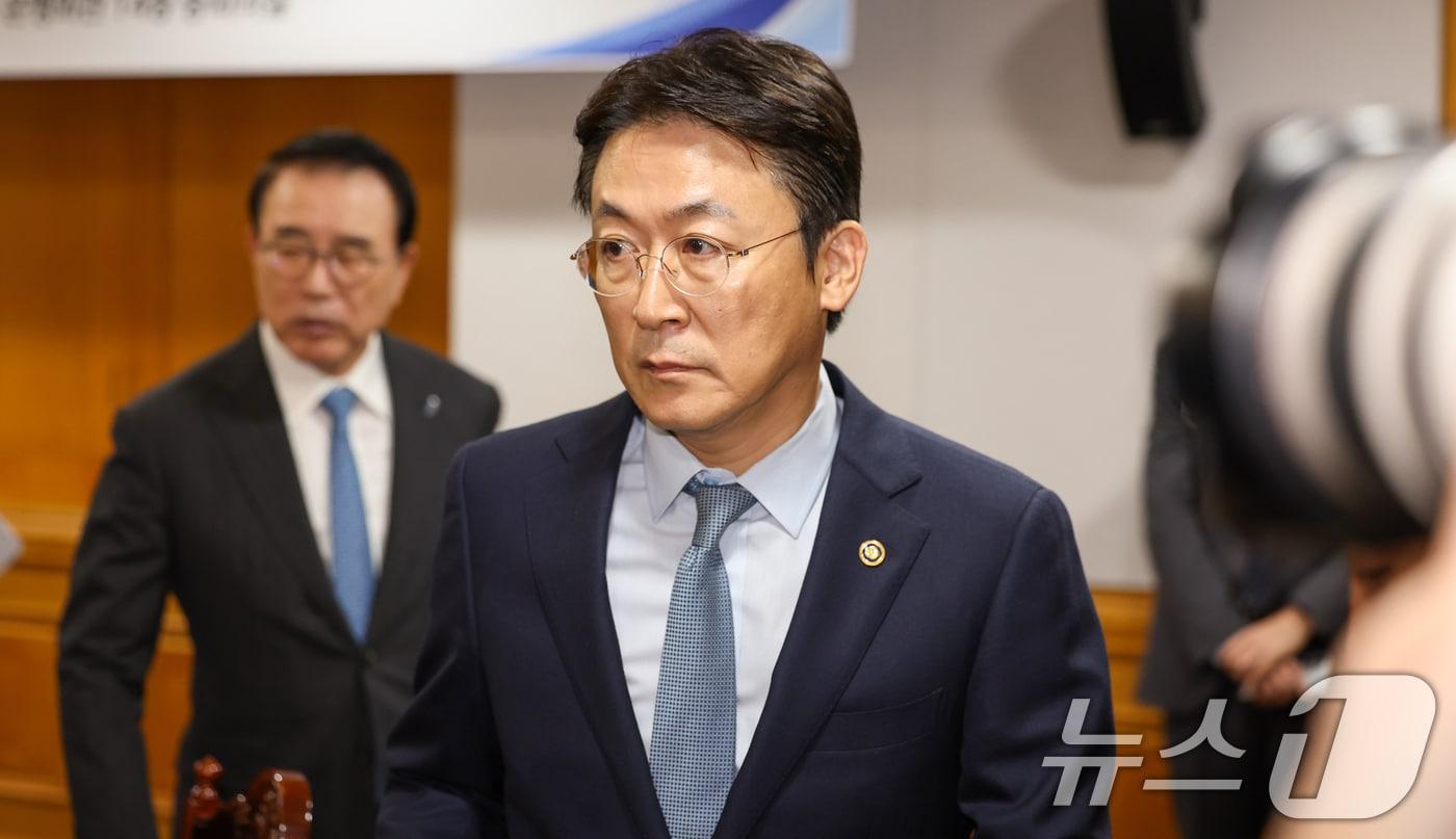 권대영 금융위원회 부위원장이 30일 서울 중구 은행회관에서 열린 ‘산업 구조혁신 지원 금융권 공동협약식‘에 참석하고 있다. 2025.9.30/뉴스1 ⓒ News1 이호윤 기자