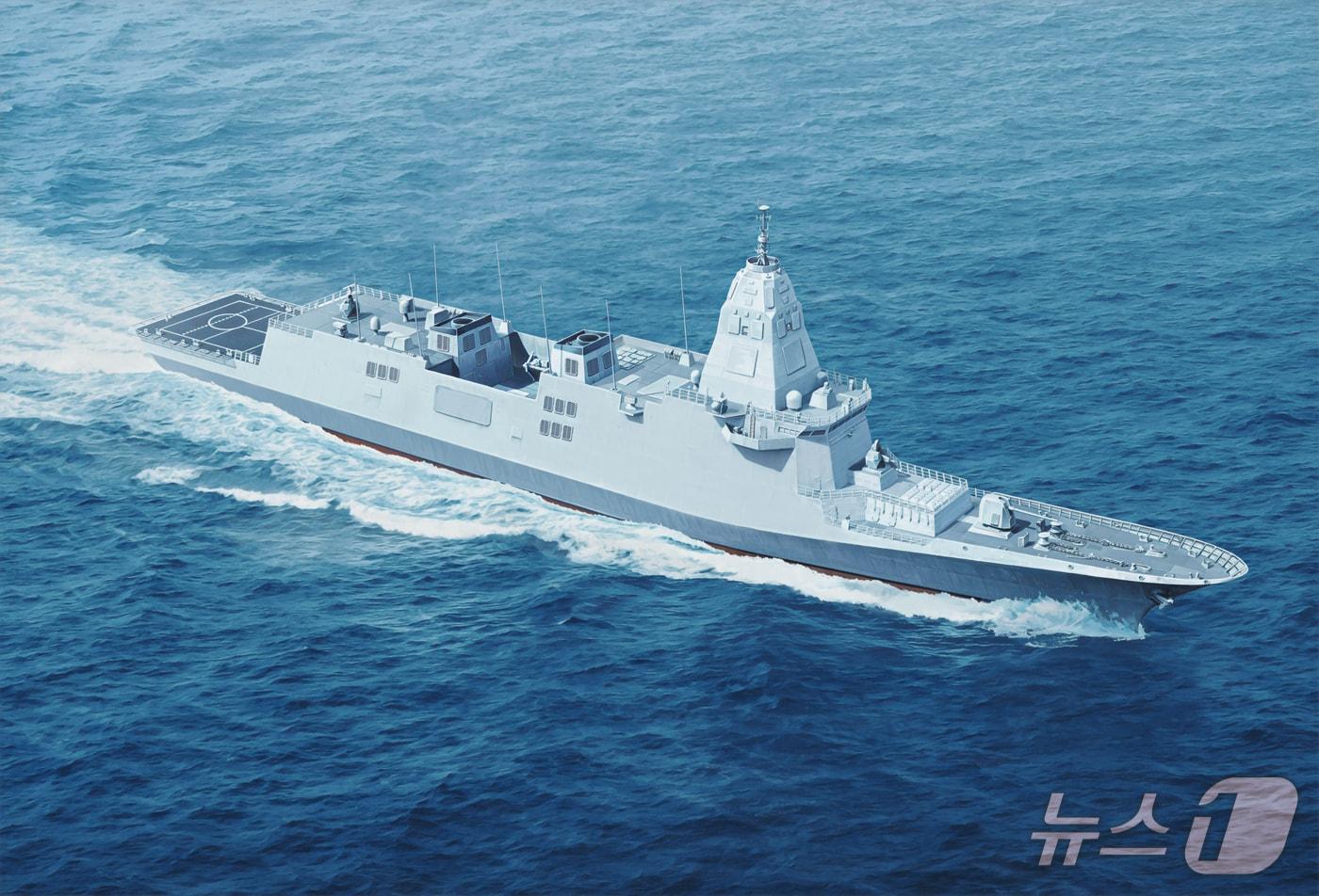 한국형 차기구축함&#40;KDDX&#41; 조감도.&#40;HD현대중공업 제공&#41;