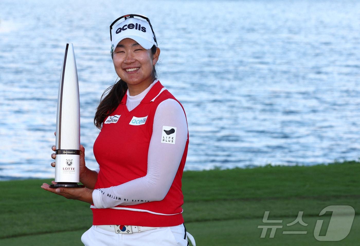 롯데 챔피언십에서 타이틀 방어에 도전하는 김아림. ⓒ AFP=뉴스1