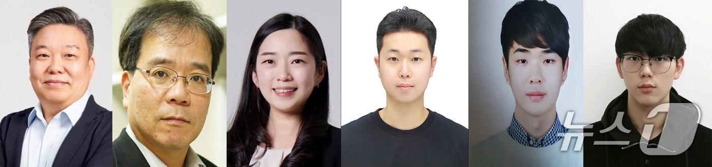 포스텍 친환경소재대학원,신소재공학과 김형섭 교수와 기계공학과 김동식·이안나 교수 연구팀이 3일 금속 3D 프린터 기술로 우주탐사용 고정일 마이크로추적기를 개발하는데 성공했다. 왼쪽부터 김형섭 교수, 김동식 교수, 이안나 교수, 박사과정 김래언 씨,  통합과정 이중훈 씨와 이정락 씨.(포스텍 제공, 재판매 및 DB금지) 2025.9.4/뉴스1