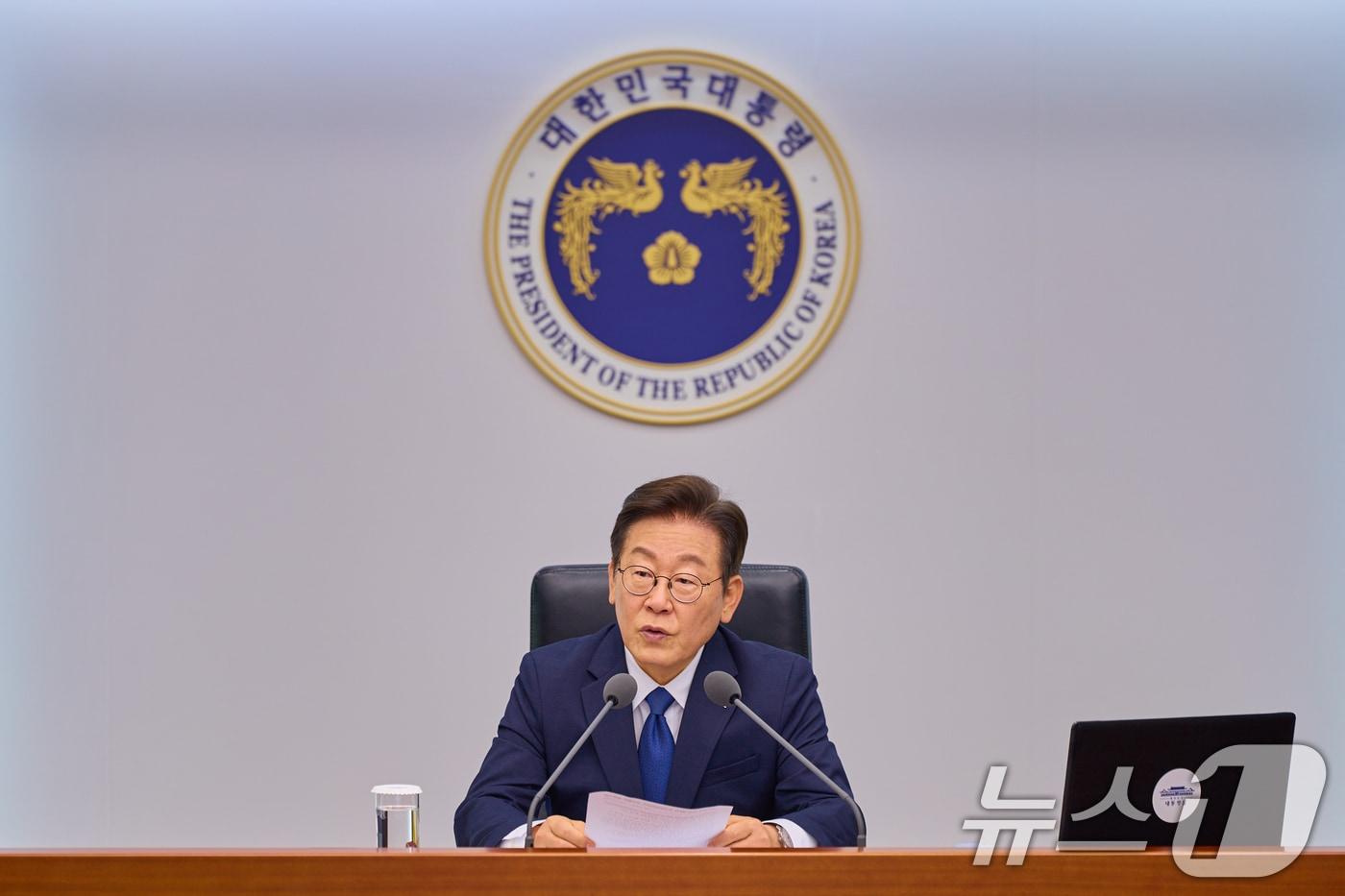 이재명 대통령이 4일 서울 용산 대통령실 청사에서 열린 제9차 수석·보좌관 회의에서 발언하고 있다. &#40;대통령실 제공. 재판매 및 DB 금지&#41; 2025.9.4/뉴스1 ⓒ News1 허경 기자