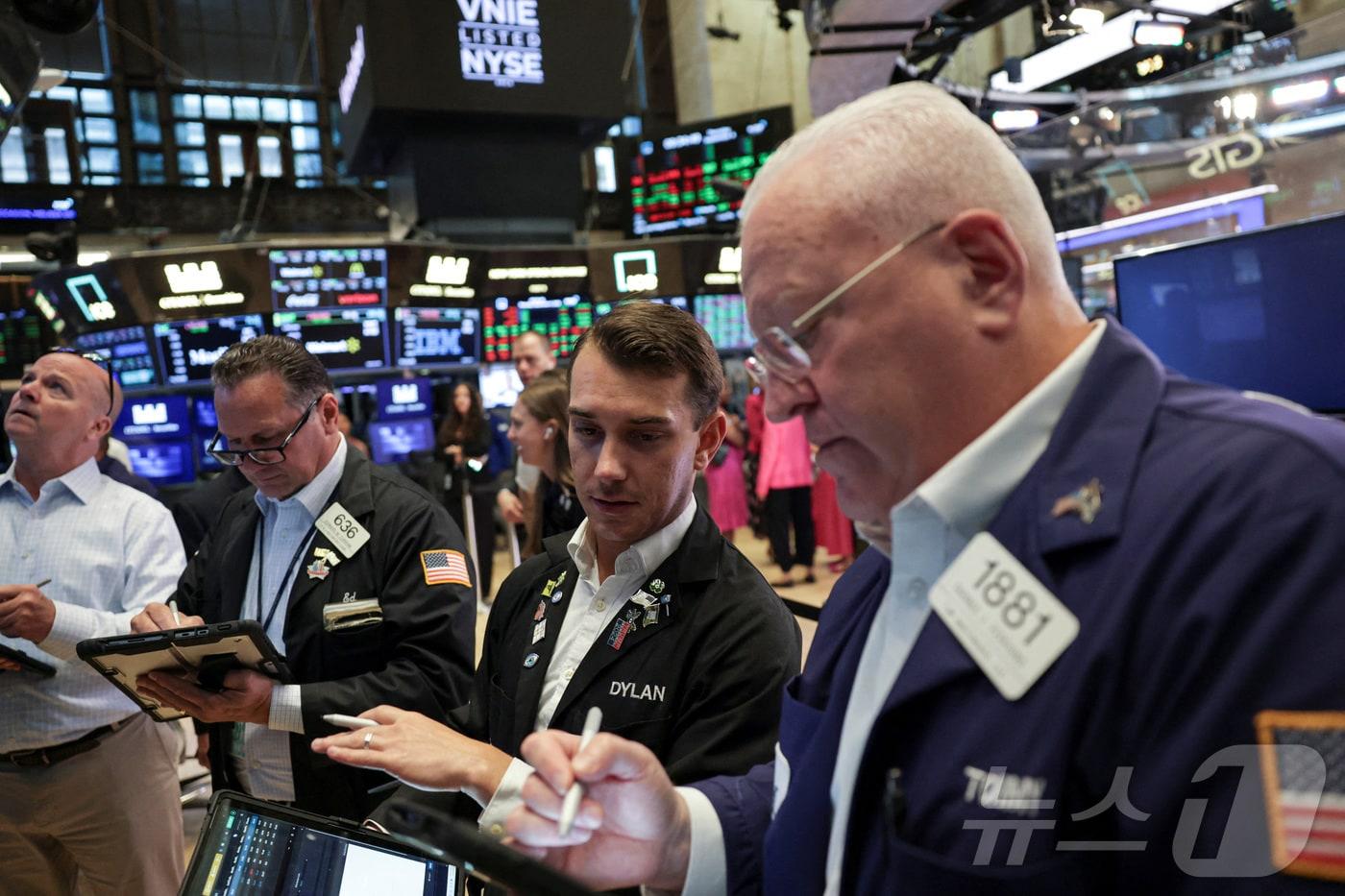 미증시 트레이더들.  ⓒ 로이터=뉴스1