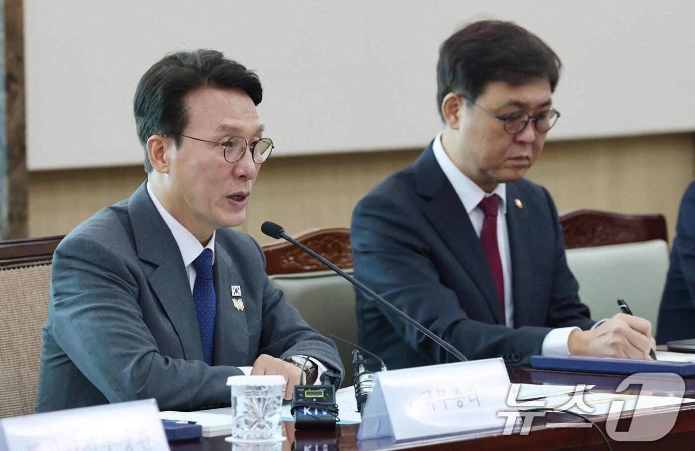 김민석 국무총리가 5일 서울 종로구 정부서울청사에서 열린 2025년 APEC 정상회의 제8차 준비위원회 회의에서 모두발언을 하고 있다. 2025.9.5/뉴스1 ⓒ News1 임세영 기자