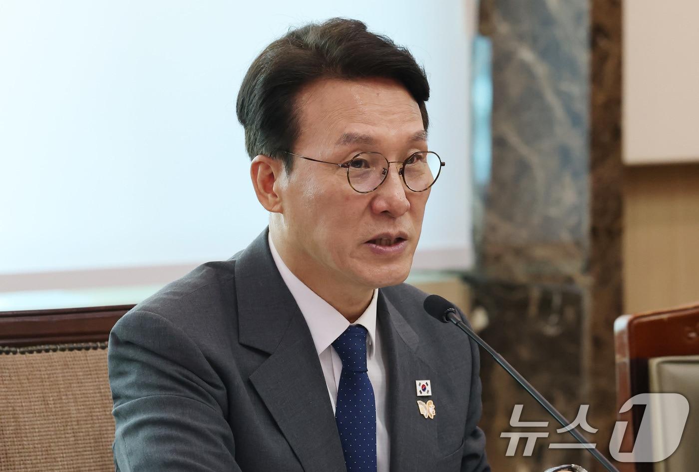 김민석 국무총리가 5일 서울 종로구 정부서울청사에서 열린 2025년 APEC 정상회의 제8차 준비위원회 회의에서 모두발언을 하고 있다. 2025.9.5/뉴스1 ⓒ News1 임세영 기자