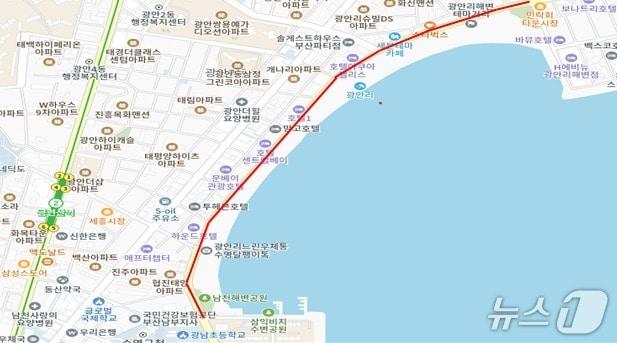 본문 이미지 - 현수막 없는 청정거리 지정 위치도.(부산시 제공. 재판매 및 DB금지)