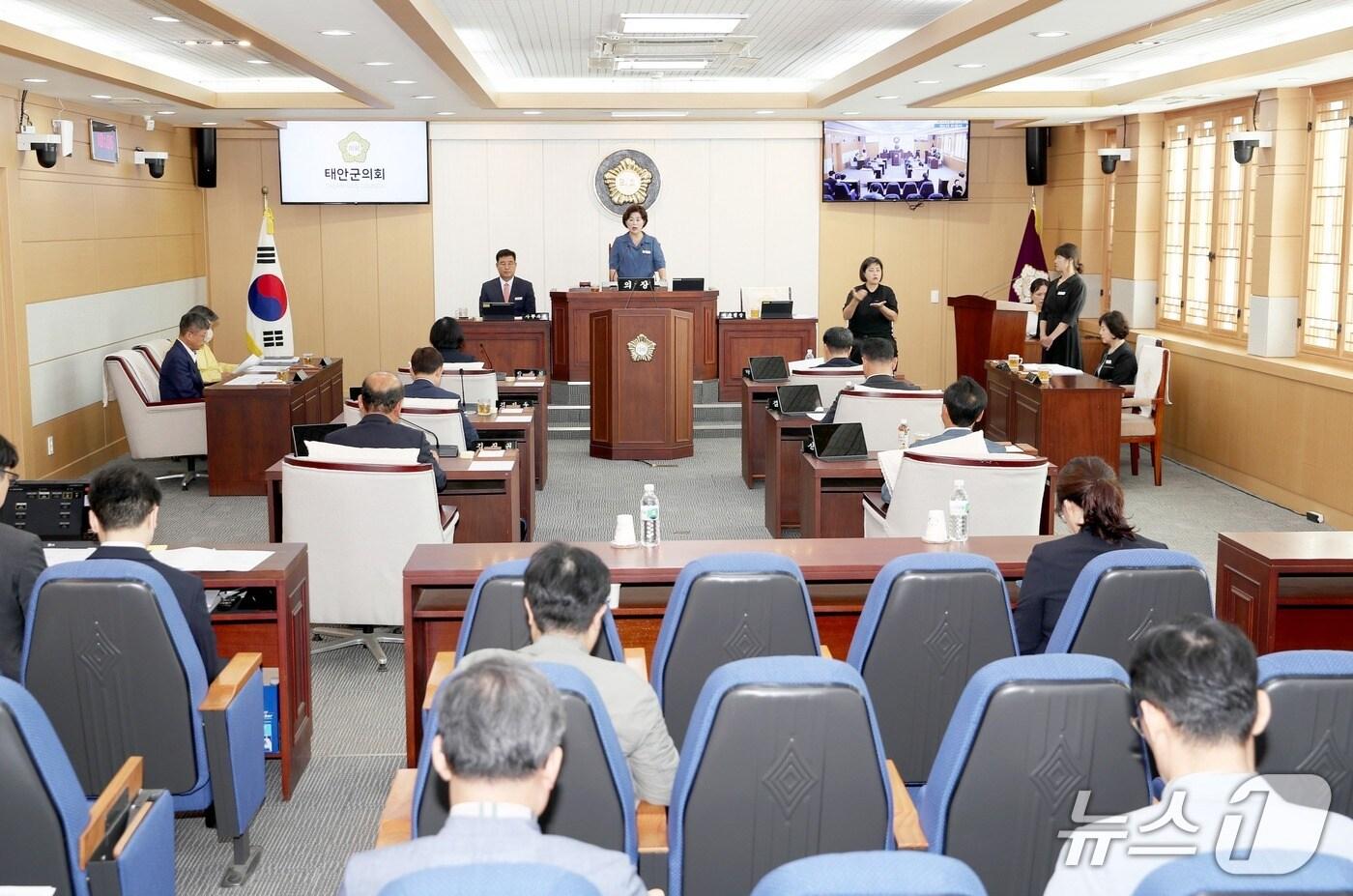 5일 태안군의회 본회의장에서 열린 제314회 임시회 모습(태안군의회 제공. 재판매 및 DB금지)2025.9.5/뉴스1