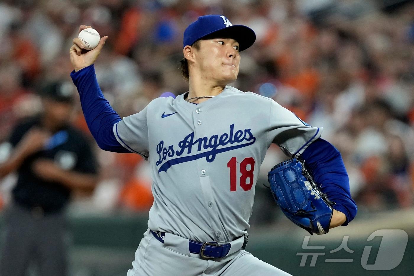 야마모토 요시노부&#40;LA 다저스&#41;. ⓒ AFP=뉴스1