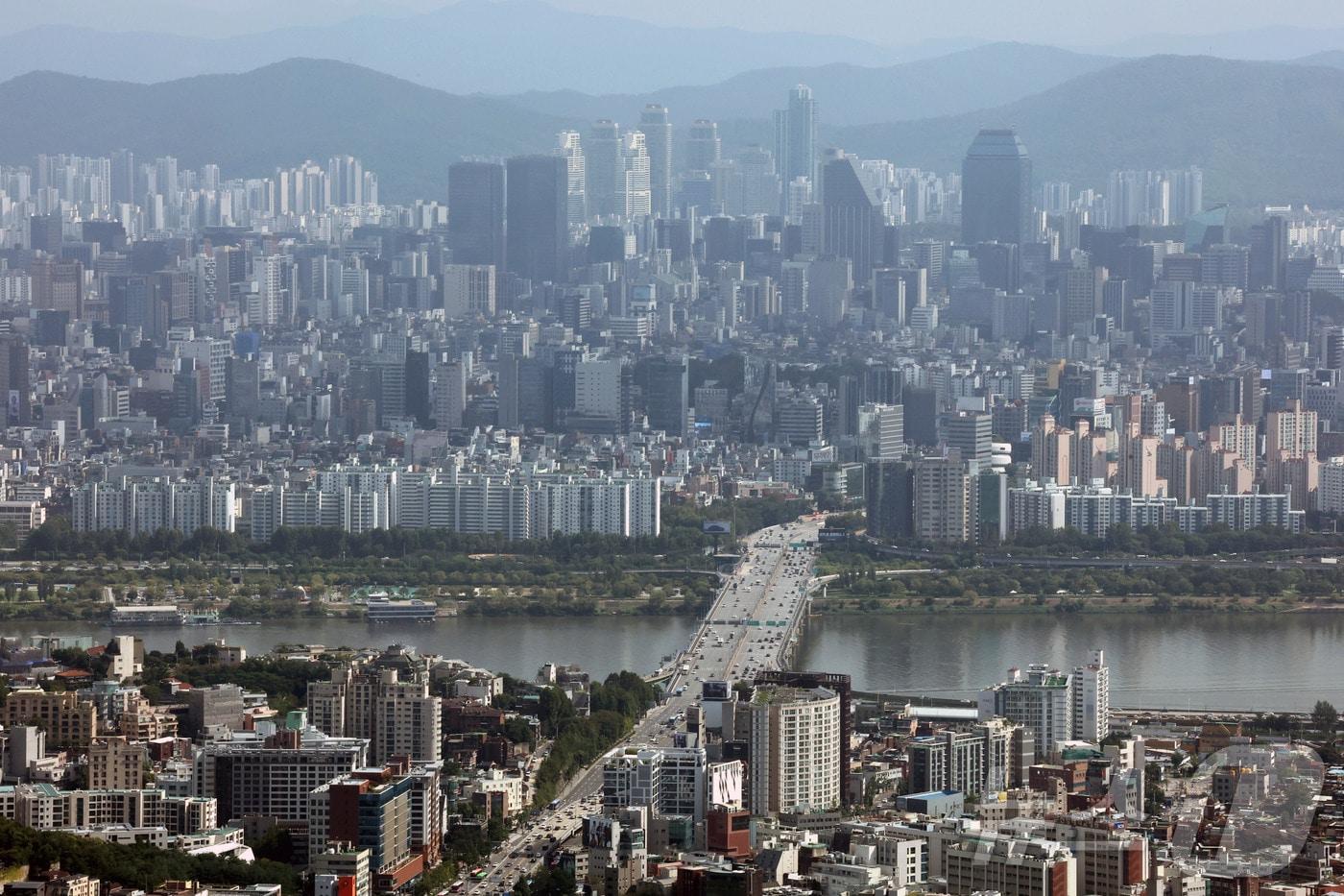 서울 남산타워에서 바라본 아파트 단지. &#40;자료사진&#41;/뉴스1 ⓒ News1 이광호 기자