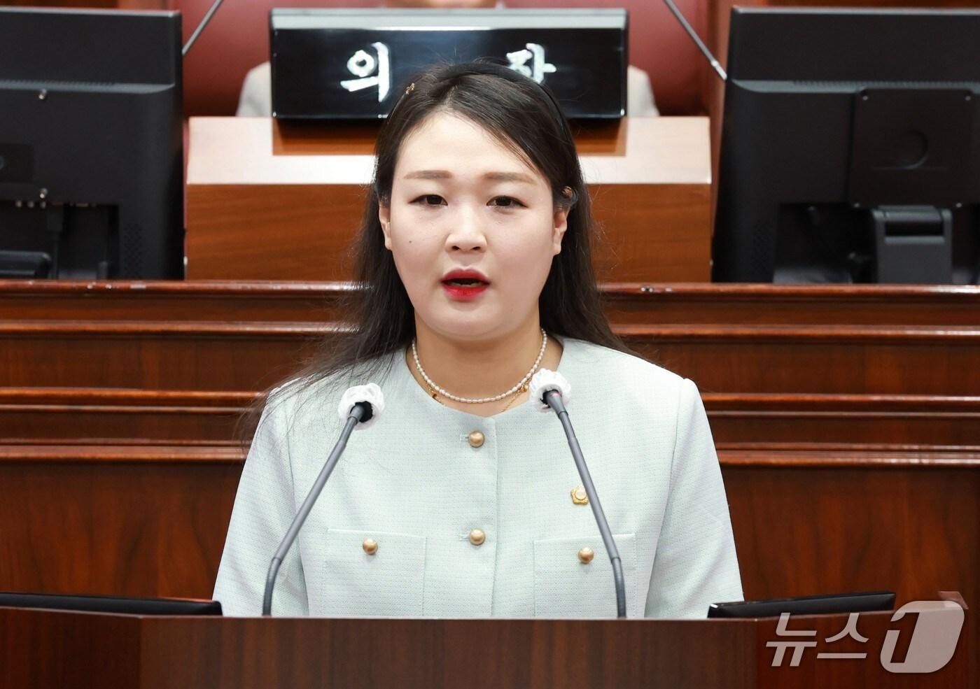 이정현 제천시의회 의원_5분 자유발언.&#40;제천시의회 제공, 재판매 및 DB금지&#41; /뉴스1    