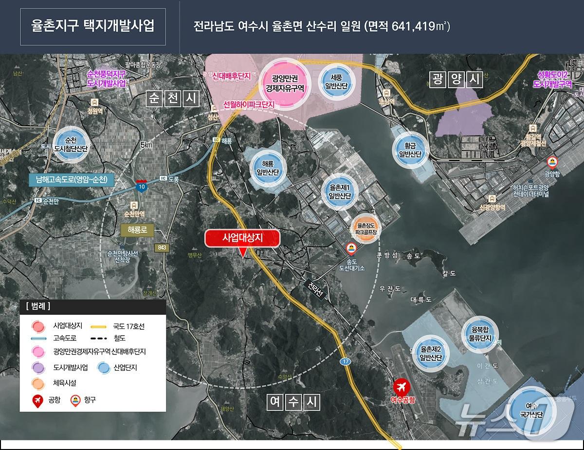 본문 이미지 -  여수시 '율촌지구 택지개발사업' 조감도