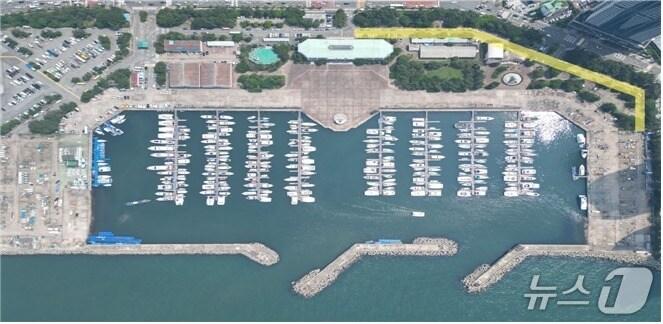 본문 이미지 - 요트경기장 부분 폐쇄 주차구역.(부산시 제공. 재판매 및 DB금지)
