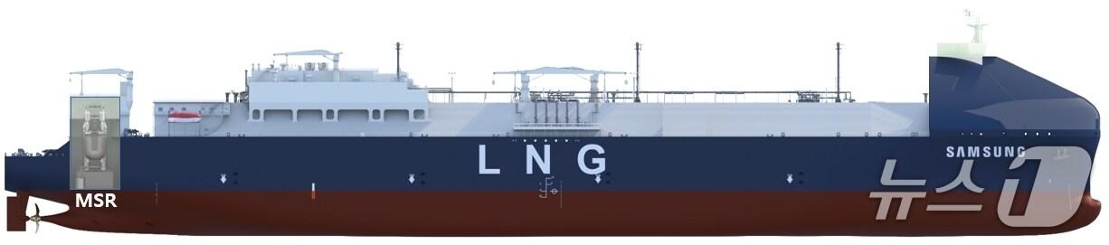 본문 이미지 - 한국원자력연구원과 삼성중공업이 공동으로 개념설계 중인 MSR을 탑재한 LNG운반선이 기본인증을 획득했다. (한국원자력연구원 제공. 재판매 및 DB금지)2025.9.9/뉴스1