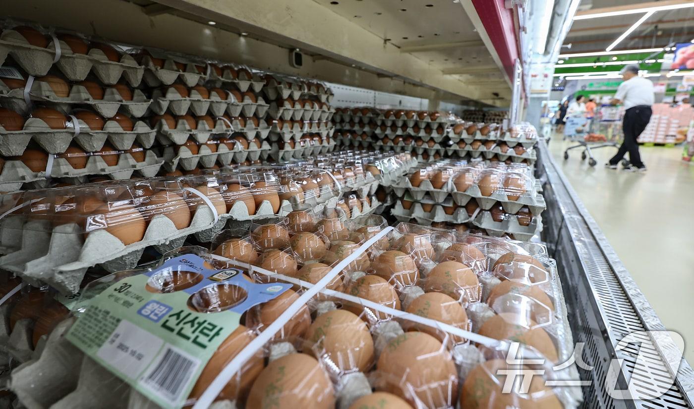 서울 시내 대형마트에 진열된 계란. 2025.9.9/뉴스1 ⓒ News1 김도우 기자