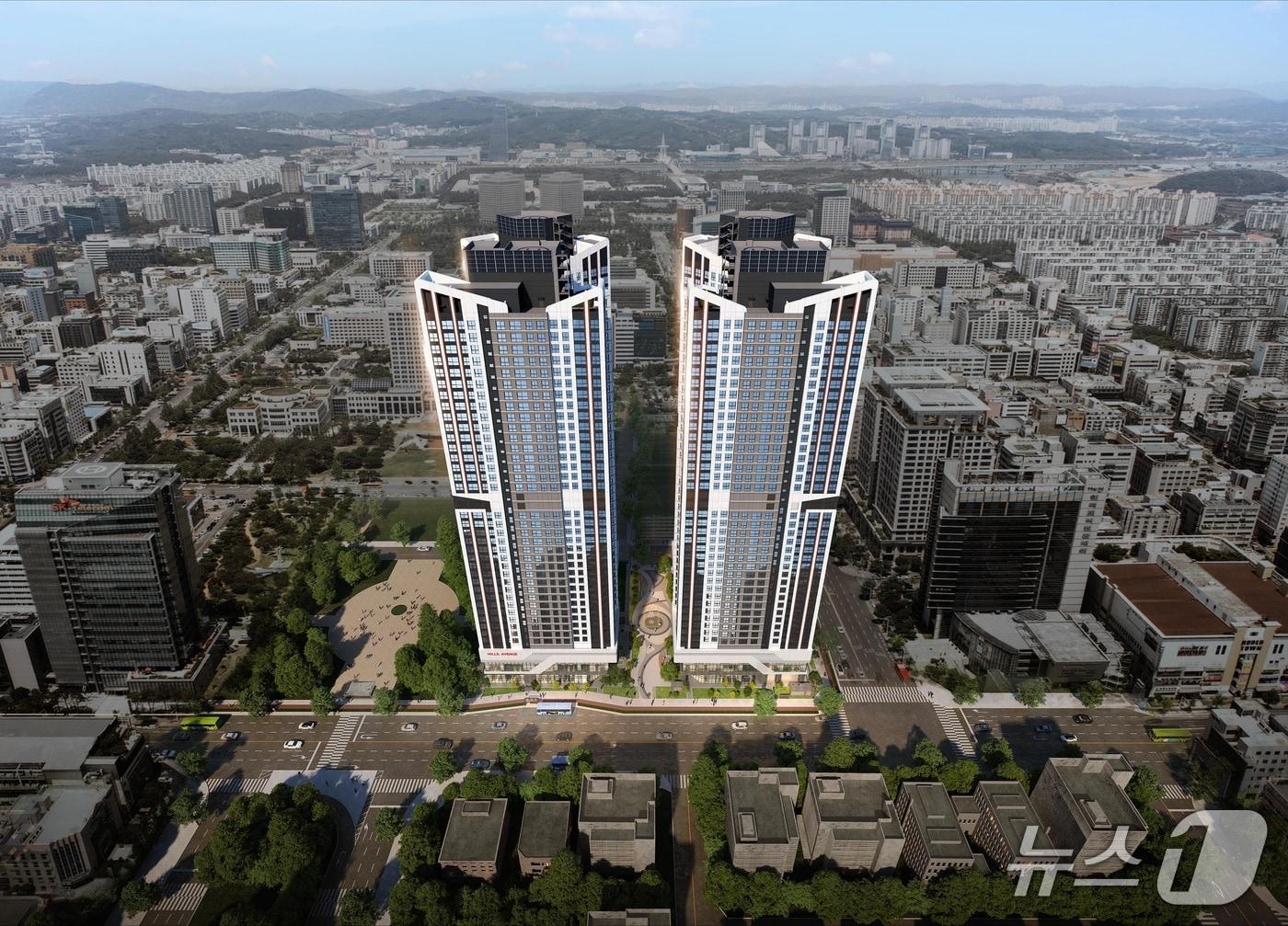 본문 이미지 - '힐스테이트 둔산' 조감도(현대건설 제공)/뉴스1ⓒ news1