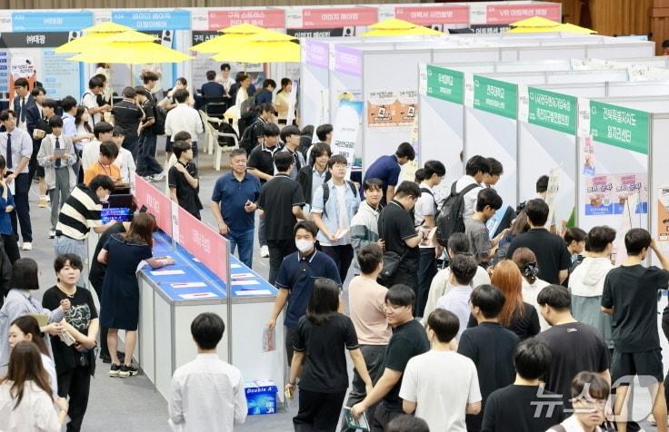 본문 이미지 - 전북 직업계고 취업박람회가 9일 우석대학교에서 개최됐다.(전북교육청 제공, 재판매 및 DB 금지)/뉴스1