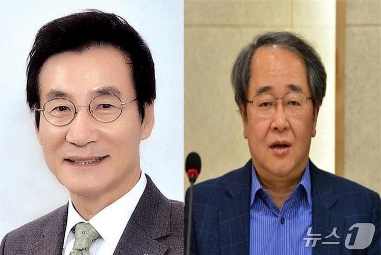 본문 이미지 - 김중석 강원도민일보 회장(사진 왼쪽)과 김기석 강원대 명예교수(지방시대위원회 제공. 재판매 및 DB금지)/뉴스1