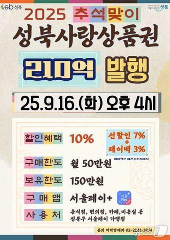 본문 이미지 - 910억 원 규모 지역사랑상품권 발행.(성북구 제공)