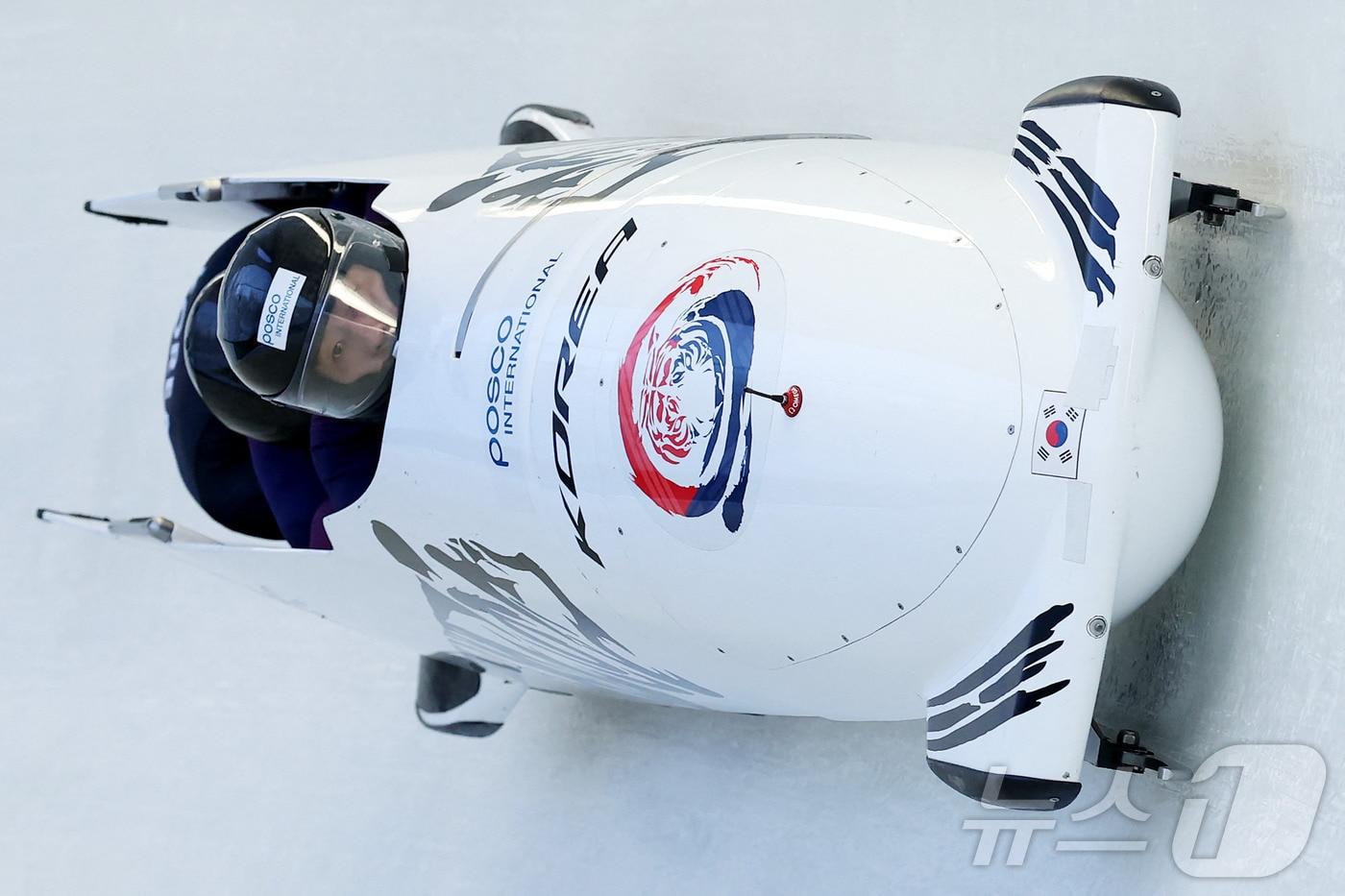 한국 봅슬레이 2인승 팀. ⓒ AFP=뉴스1