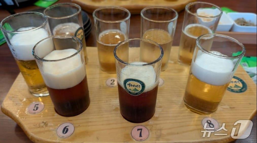 본문 이미지 - 북한을 대표하는 맥주 브랜드 '대동강맥주'가 최소 8종의 라인업을 갖춘 것으로 11일 확인됐다.(텔레그램 갈무리).