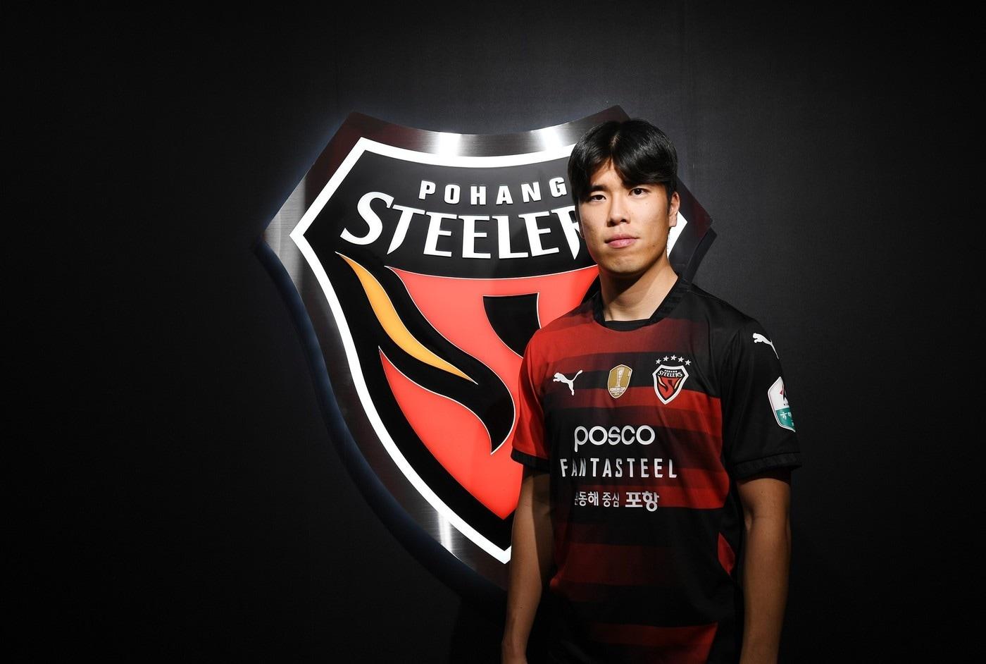 포항 스틸러스에 입단한 정한민. (포항 스틸러스 제공)