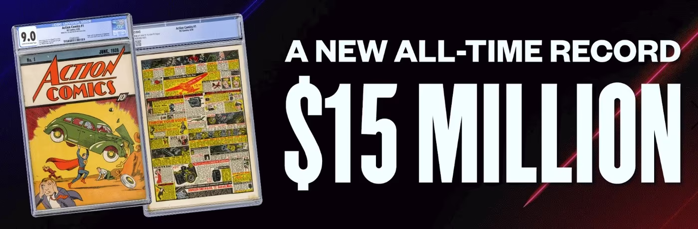 1500만 달러(약 219억 원)에 낙찰된 만화 '슈퍼맨'의 1938년 초판본. (사진=코믹커넥트 홈페이지 갈무리)