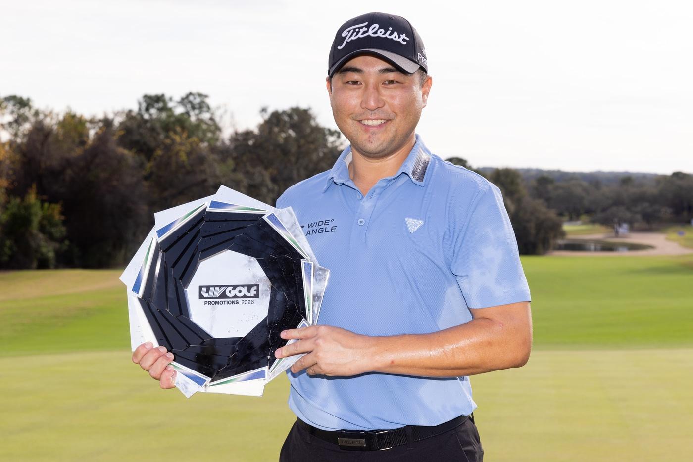 이태훈이 12일(한국시간) 미국 플로리다주 레칸토의 블랙다이아몬드 랜치(파70)에서 열린 LIV 골프 프로모션에서 우승을 차지했다. (올댓스포츠 제공)