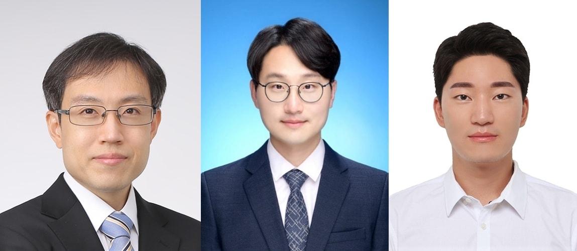 본문 이미지 - 가톨릭중앙의료원 기초의학사업추진단 합성생물학사업단장 구희범 교수(왼쪽부터), 김부건 박사, 박철희 연구원.(가톨릭중앙의료원 제공)