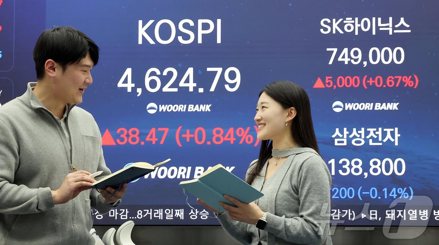 서울 중구 우리은행 본점 딜링룸./뉴스1 ⓒ News1