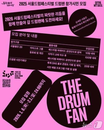 본문 이미지 - '2026 서울드럼페스티벌'.(서울시 제공)