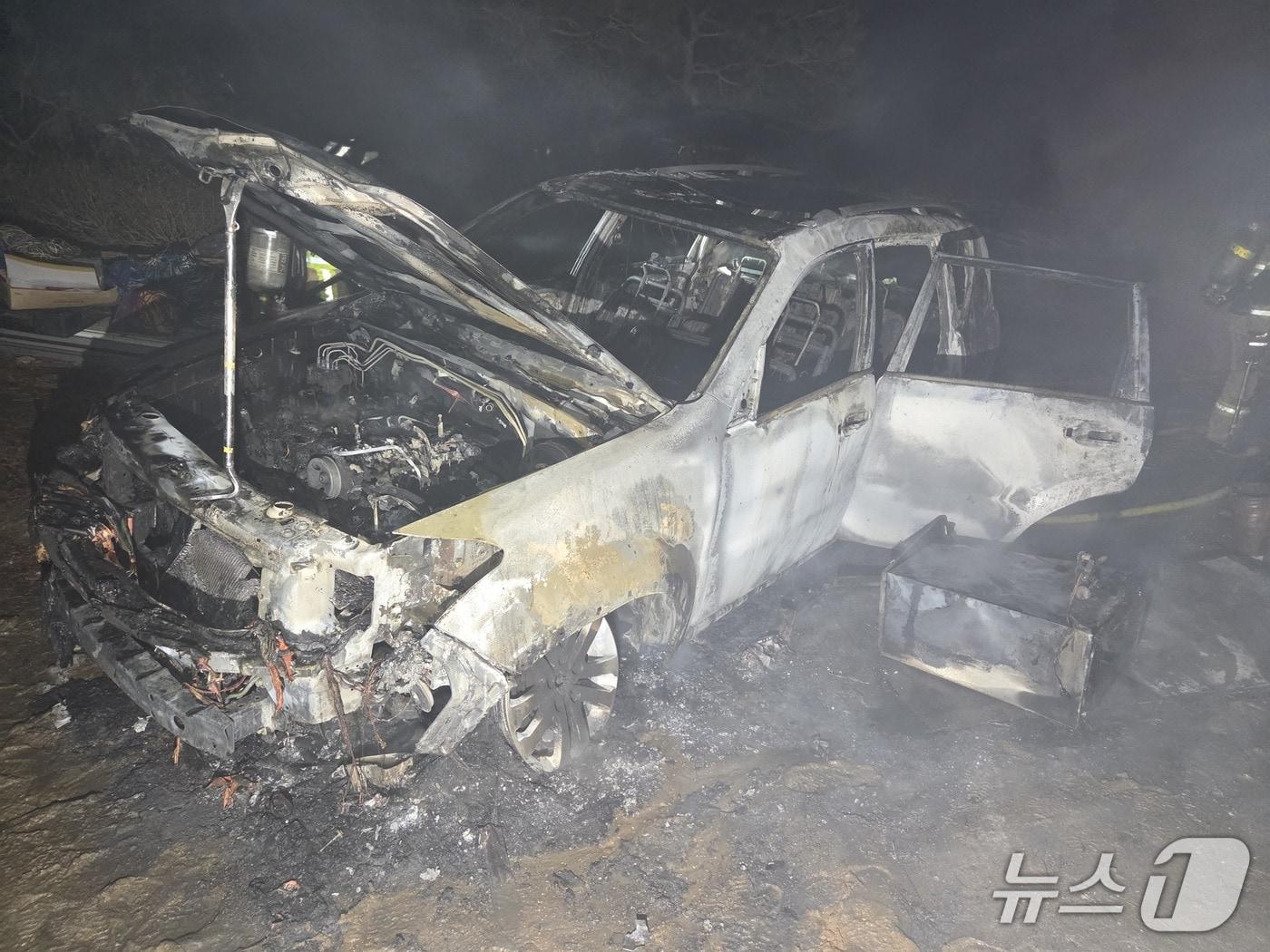 본문 이미지 -  천안 동남구 목천읍 농막 화재 현장. (천안동남소방서 제공, 재판매 및 DB금지) / 뉴스1