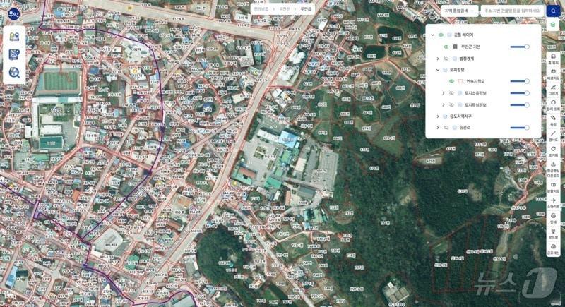 본문 이미지 - 무안군 공간정보통합플랫폼 구축(무안군 제공. 재판매 및 DB금지) /뉴스1 