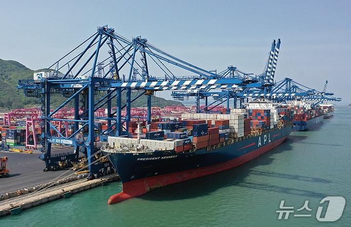 본문 이미지 - 부산신항 5부두 전경 (부산항만공사 제공. 재판매 및 DB금지)