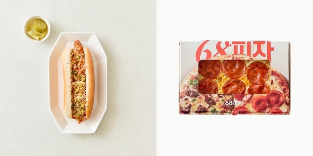 본문 이미지 - 15핫도그와 68피자(롯데마트 제공)