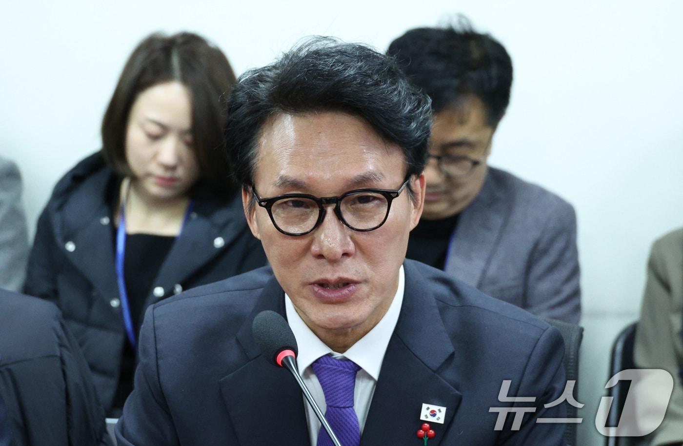 김민석 국무총리가 14일 서울 여의도 국회 의원회관에서 열린 광주·전남 통합추진 특위 간담회에서 발언하고 있다. 2026.1.14/뉴스1 ⓒ News1 신웅수 기자