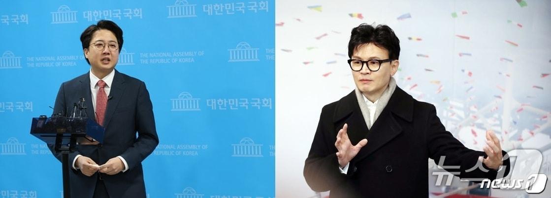 본문 이미지 - 이준석 개혁신당 대표와 한동훈 전 국민의힘 대표. ⓒ 뉴스1 DB 