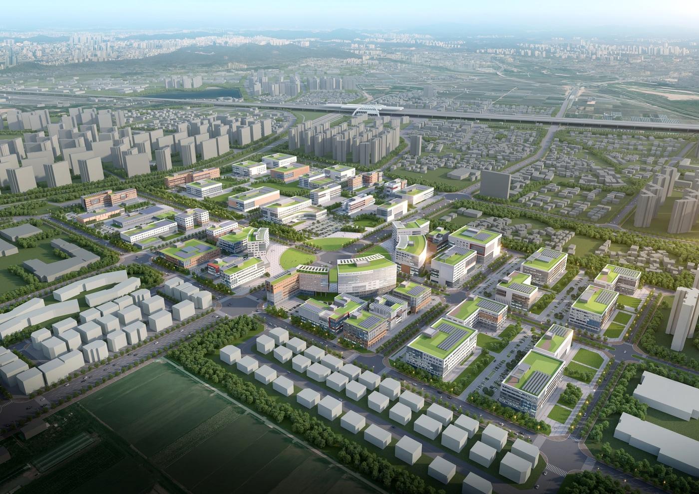 본문 이미지 - 청주시 오송 k-바이오스퀘어 조감도.(시 제공)/뉴스1