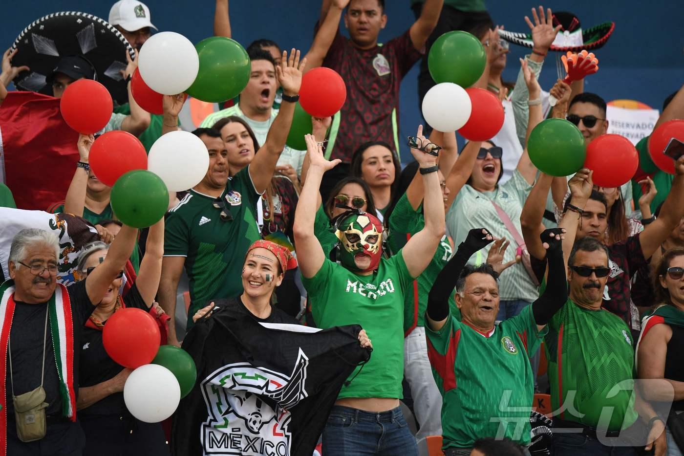 본문 이미지 - 멕시코 축구대표팀을 응원하는 팬들 ⓒ AFP=뉴스1