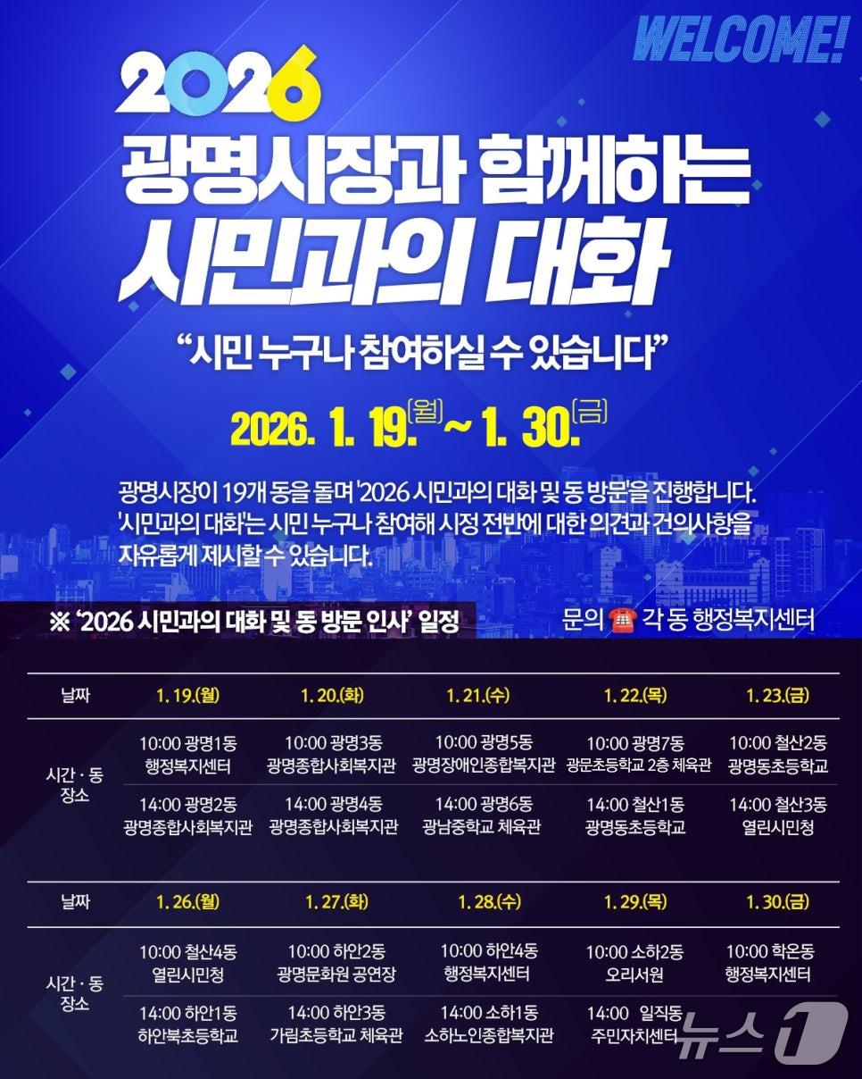 본문 이미지 - 시민과의 대화 홍보 포스터.(광명시 제공)