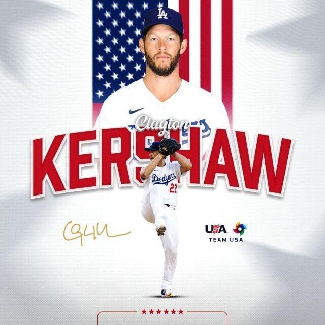 본문 이미지 - 클레이튼 커쇼가 WBC에 출전한다. (미국야구대표팀 X 캡처)