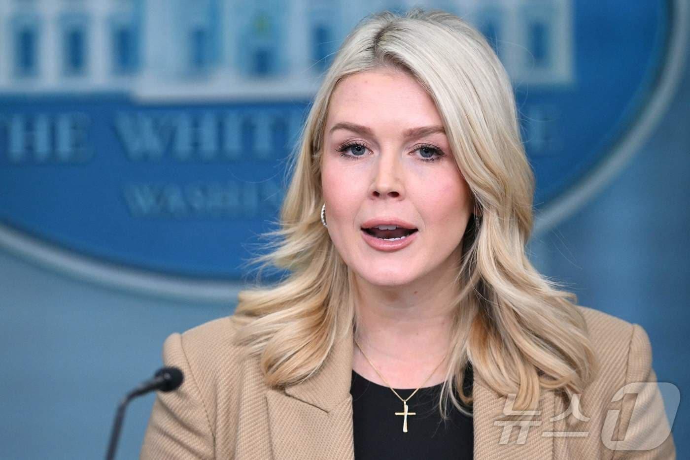 본문 이미지 - 캐롤라인 레빗 미국 백악관 대변인 ⓒ AFP=뉴스1 ⓒ News1 류정민 특파원