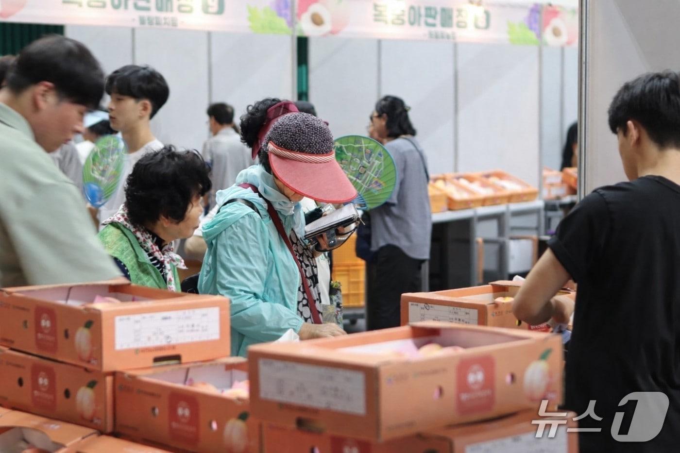 본문 이미지 - 지난해  '향수옥천 포도·복숭아 축제'  (옥천군 제공. 재판매 및 DB금지) /뉴스1