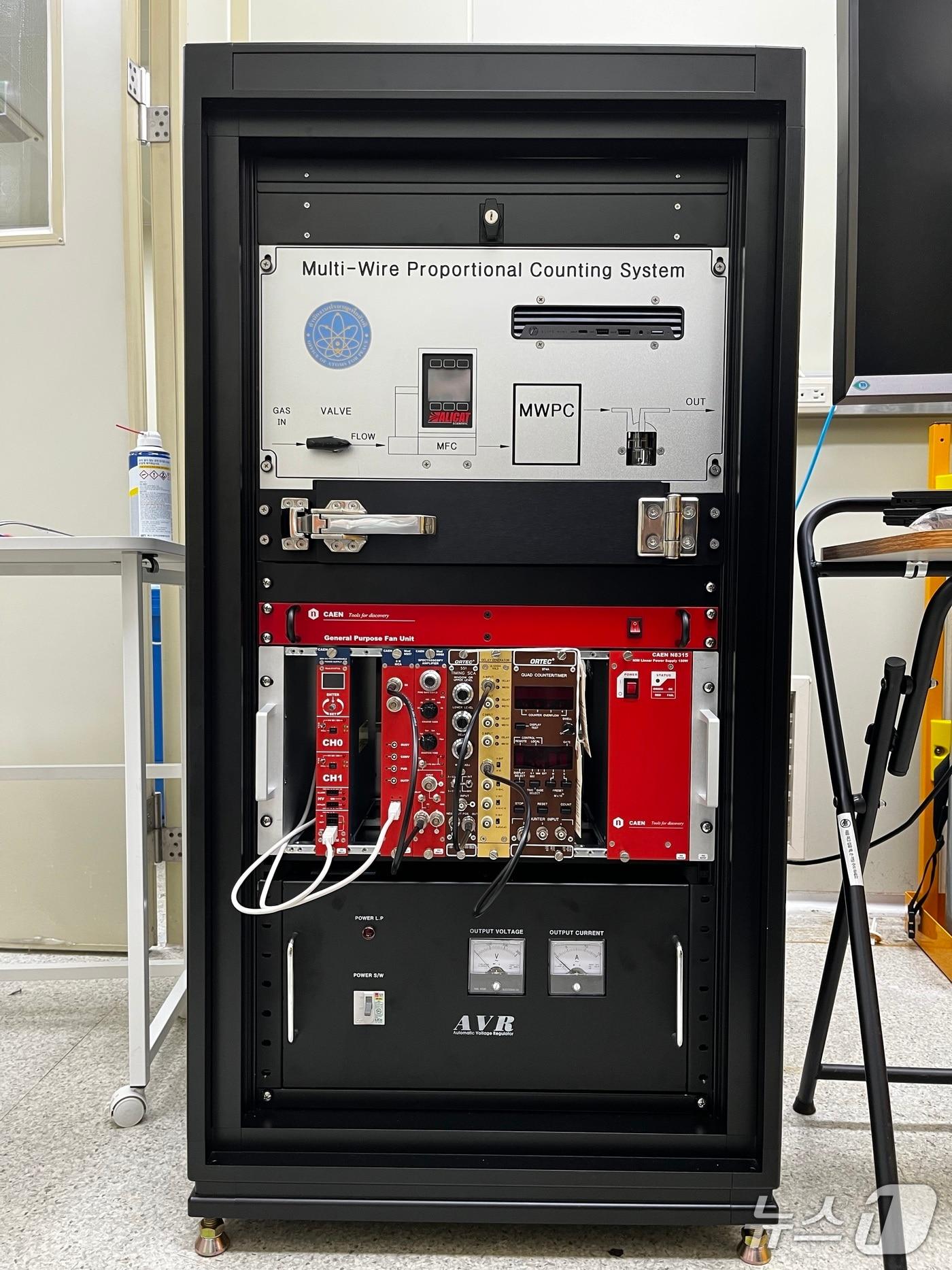 본문 이미지 - 한국표준과학연구원이 태국 원자력청에 수출한 면적선원 표면방출률 측정 일차표준기(표준연 제공) /뉴스1