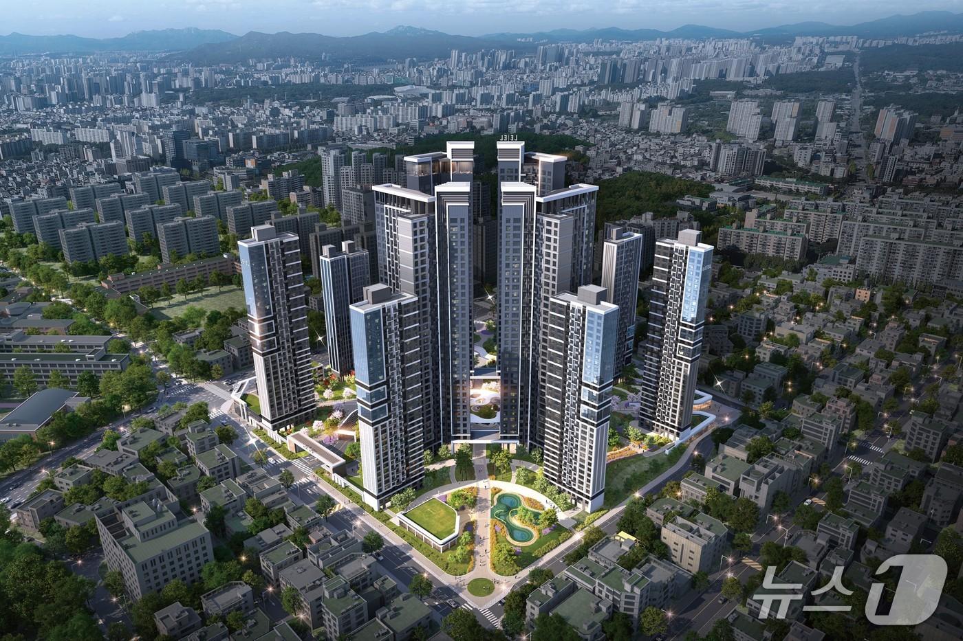 본문 이미지 - 서울 송파구 '가락극동아파트 재건축사업' 조감도 (롯데건설 제공) 뉴스1 ⓒ News1