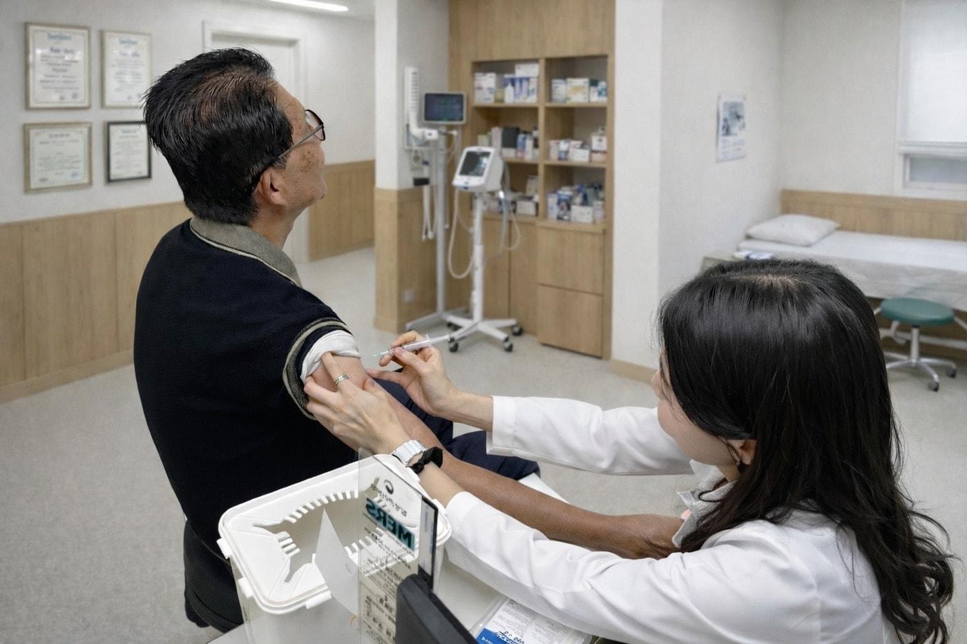 본문 이미지 - 대상포진 예방접종 모습(노원구 제공)