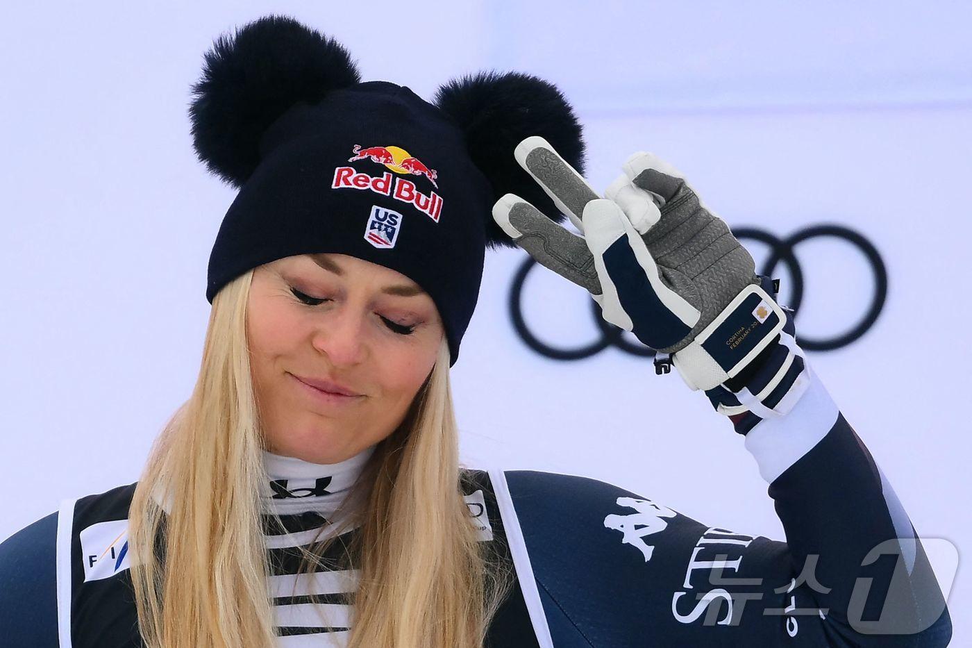 본문 이미지 - 린지 본이 알파인 스키 월드컵 이탈리아 대회에서 2위에 올랐다.ⓒ AFP=뉴스1
