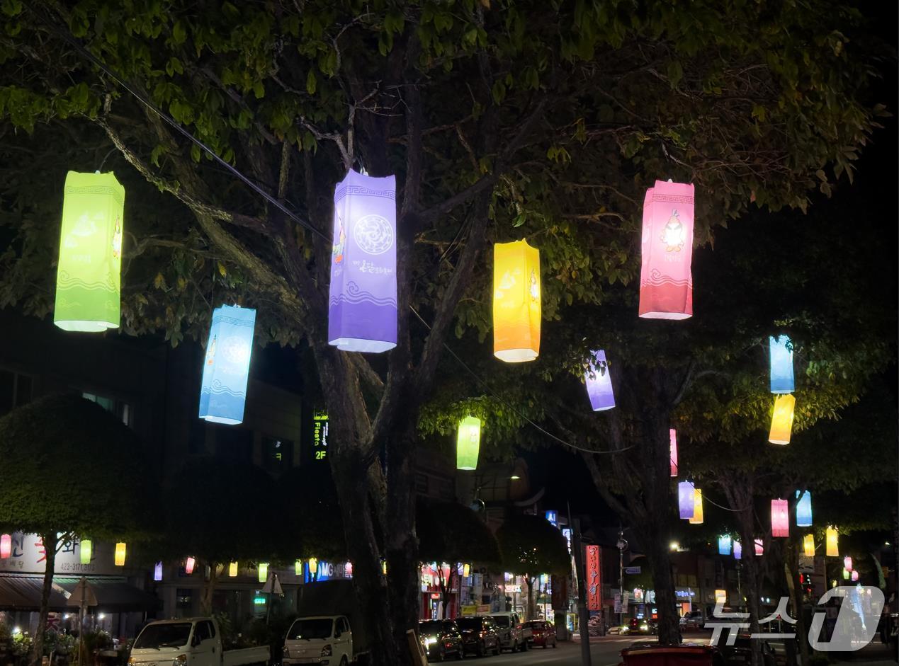 본문 이미지 -  단양 읍내에 설치된 삼족오등.(단양군 제공. 재판매 및 DB금지)/뉴스1 