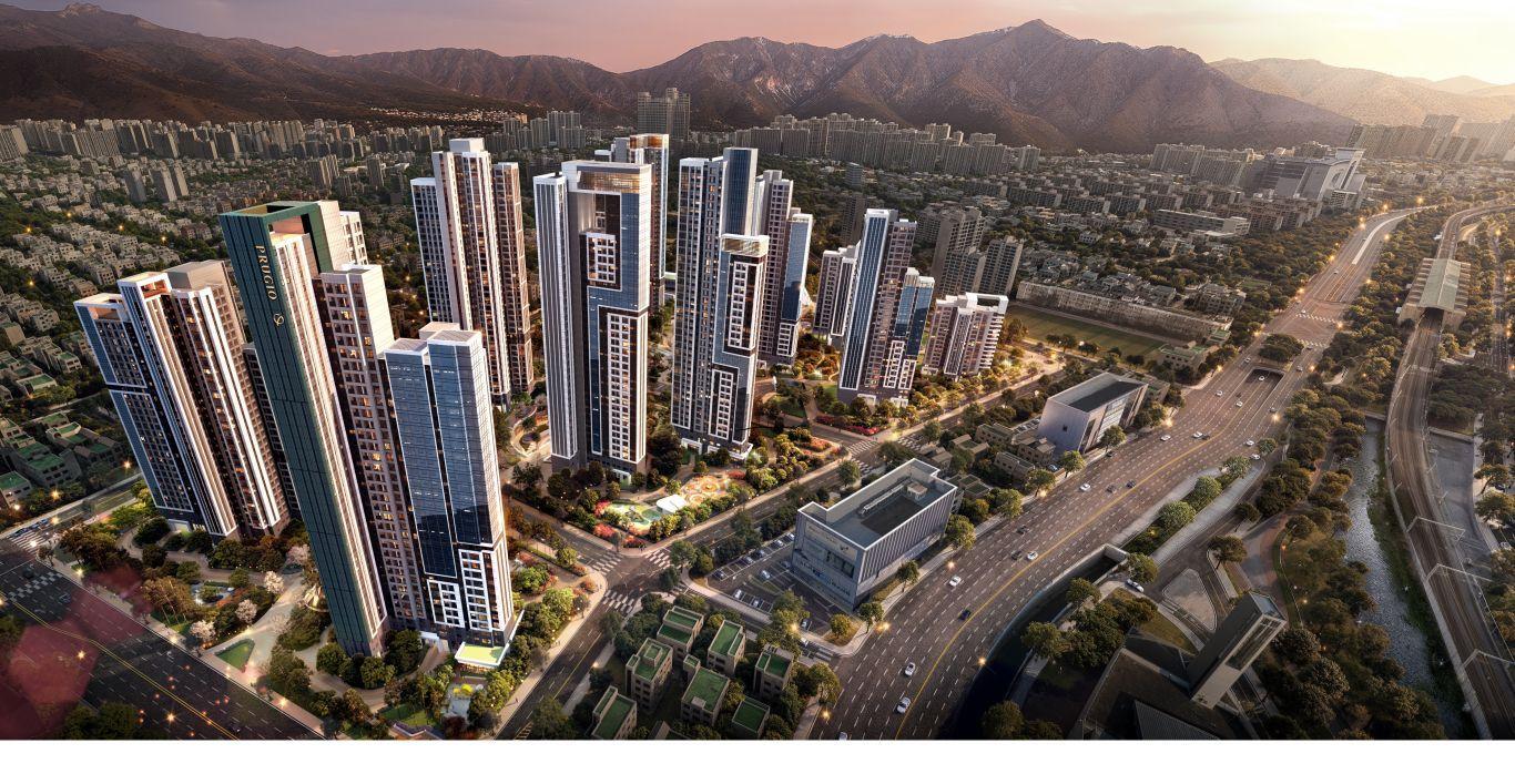 본문 이미지 - 대우건설 부산 푸르지오 그라니엘 조감도.(대우건설 제공)/뉴스1ⓒ news1