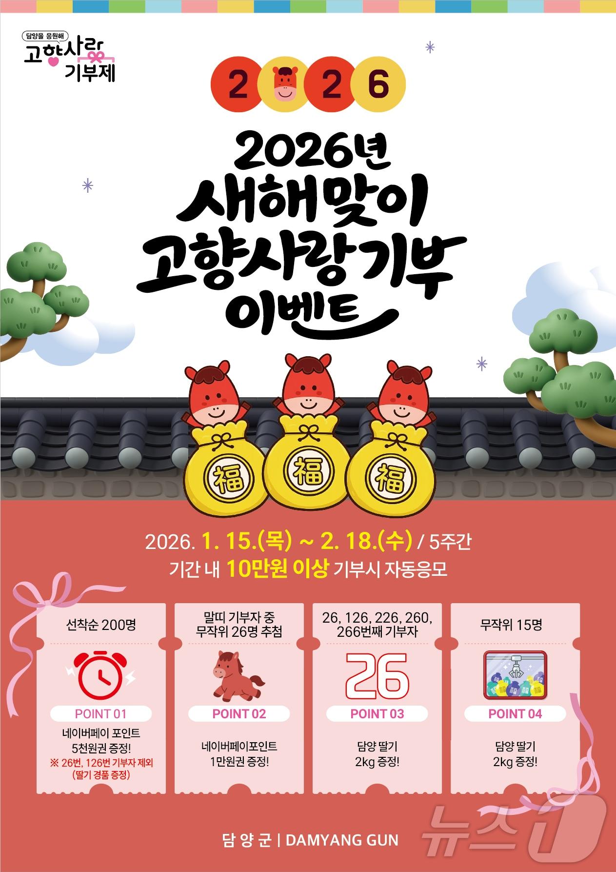 본문 이미지 - 담양군 고향사랑기부제 이벤트.(담양군 제공. 재배포 및 DB 금지)