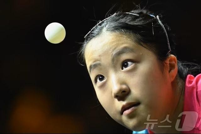 본문 이미지 -  한국 여자 탁구 에이스 신유빈(대한항공).ⓒ AFP=뉴스1 ⓒ News1 안은나 기자