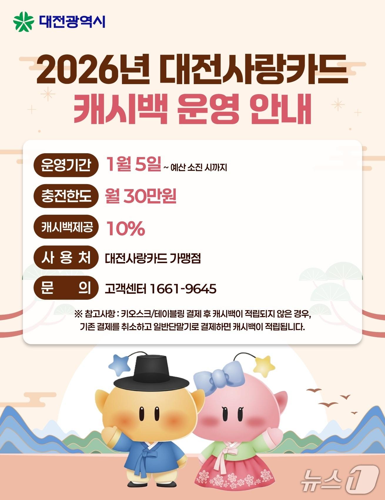 본문 이미지 - 5일부터 대전사랑카드 운영을 시작한다. (시 제공) / 뉴스1